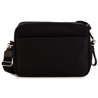 Sac à langer avec détails en cuir - Black