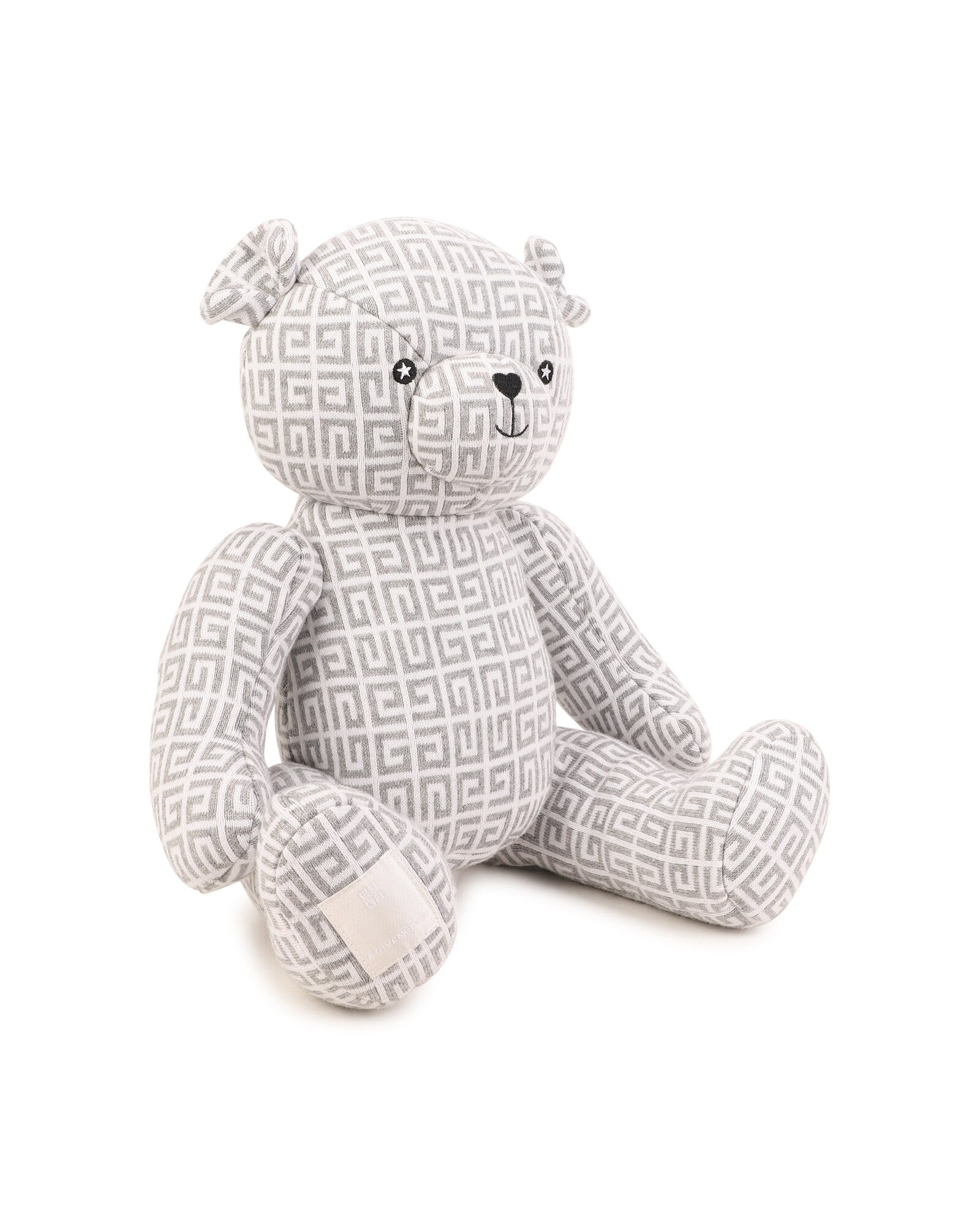 Doudou en tricot et motif - Soft Grey