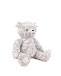Doudou en tricot et motif - Soft Grey