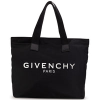 Changing bag with leather details - Black