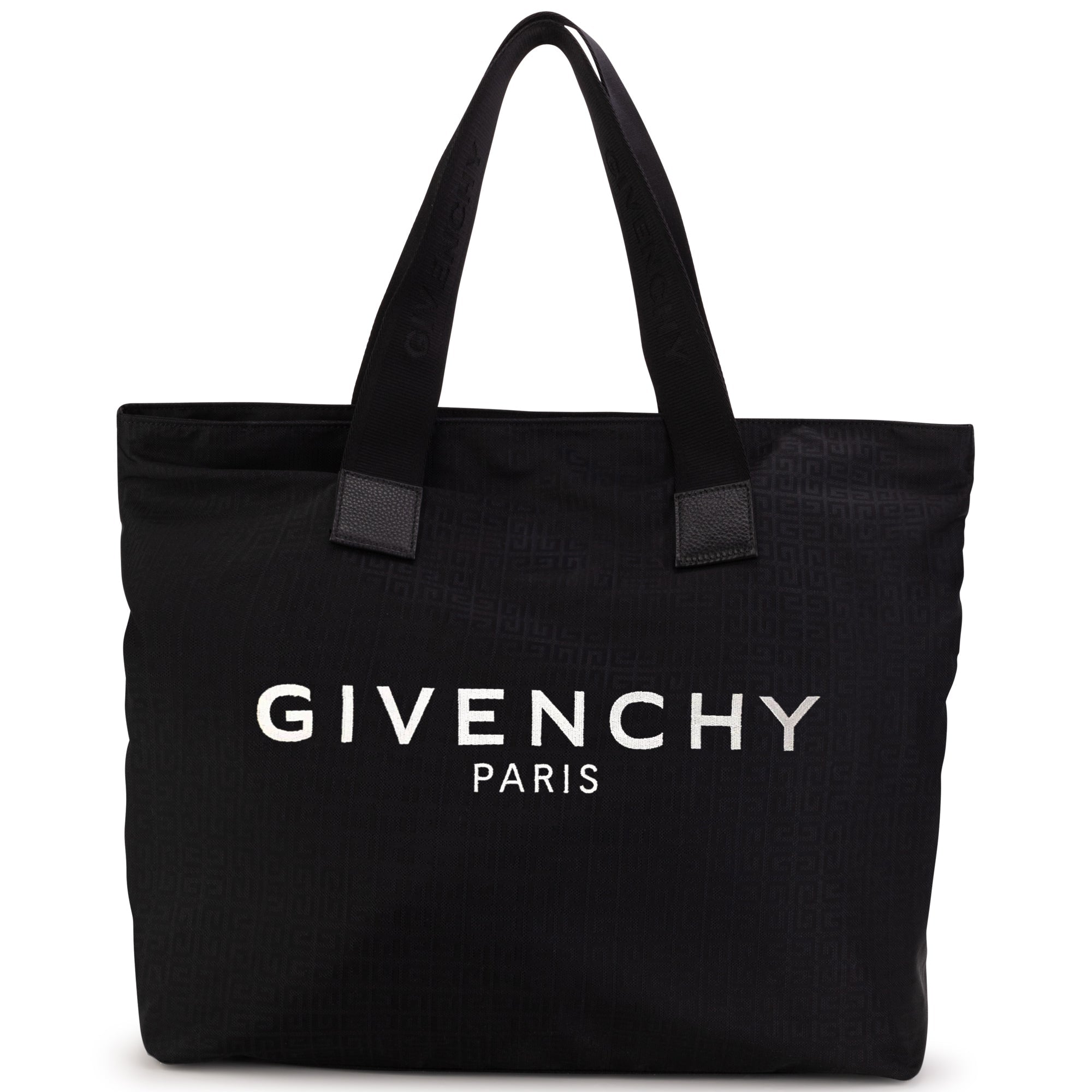 Changing bag with leather details - Black