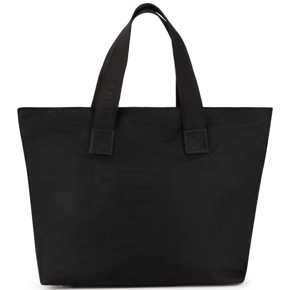Sac à langer jacquard en cuir - Black