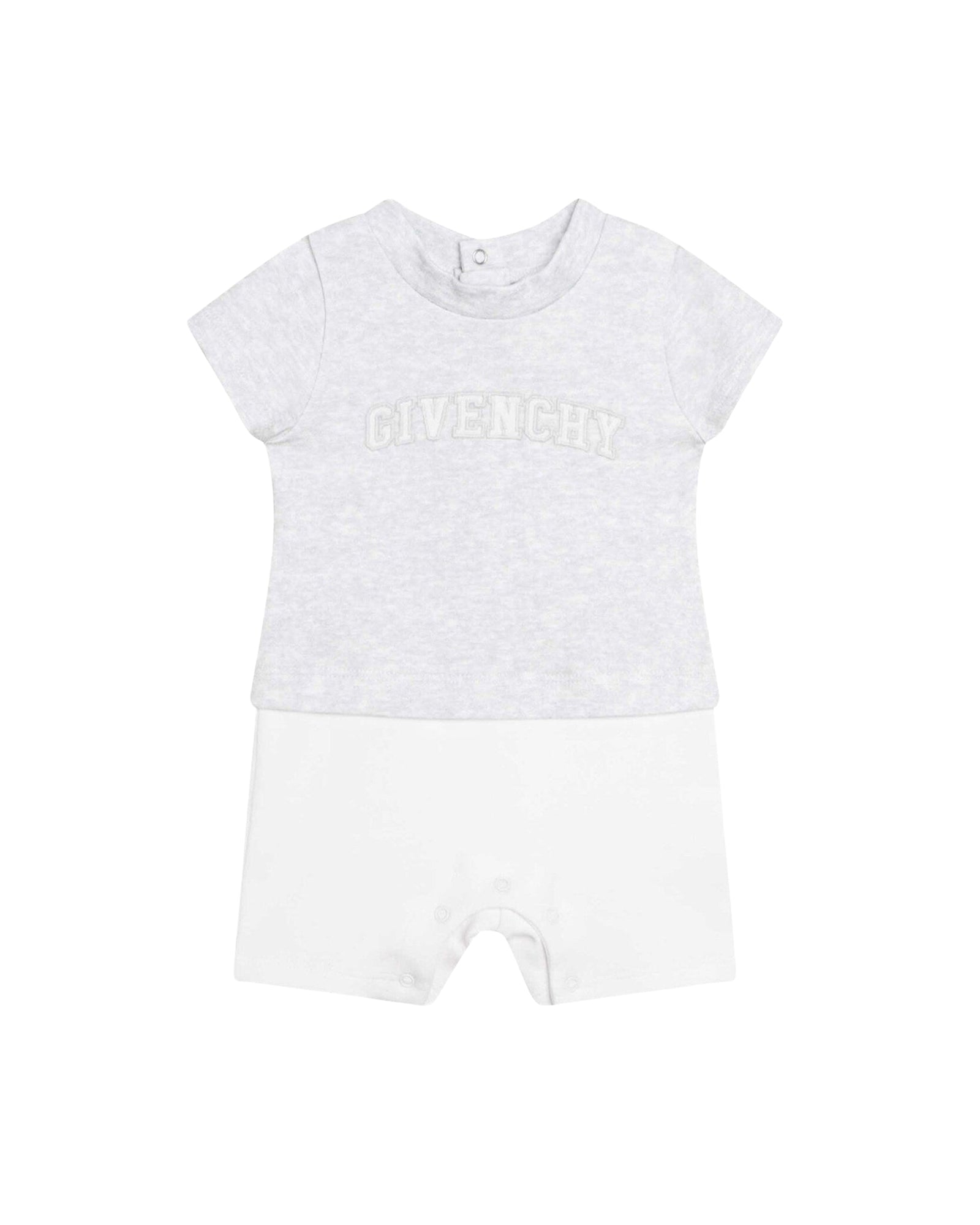 Combinaison à imprimé chiné sur haut en coton - Soft Grey