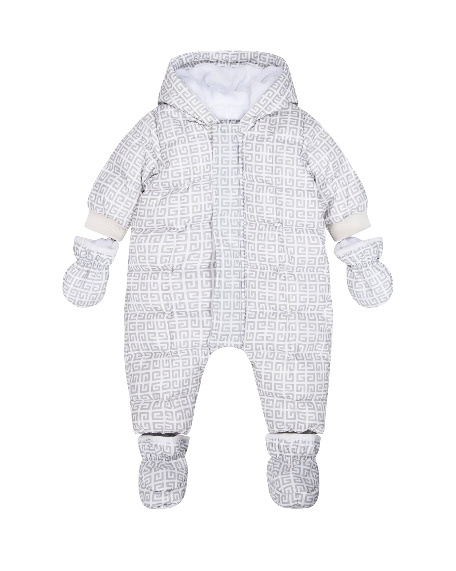 Combi-pilote à doublure polaire duveteuse - Blanc Gris