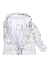 Combi-pilote à doublure polaire duveteuse - Blanc Gris