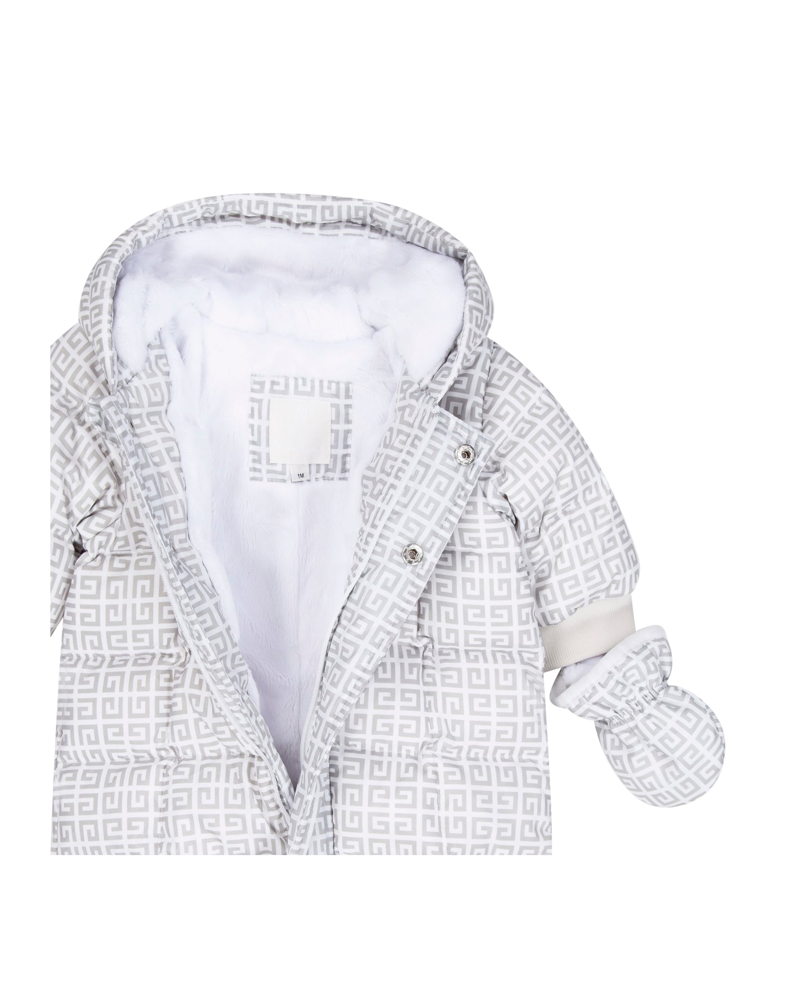 Combi-pilote à doublure polaire duveteuse - Blanc Gris