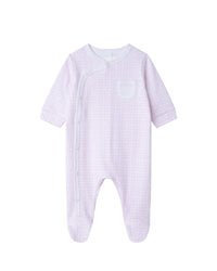 Cotton pyjamas with press stud fastening - Marshmallow