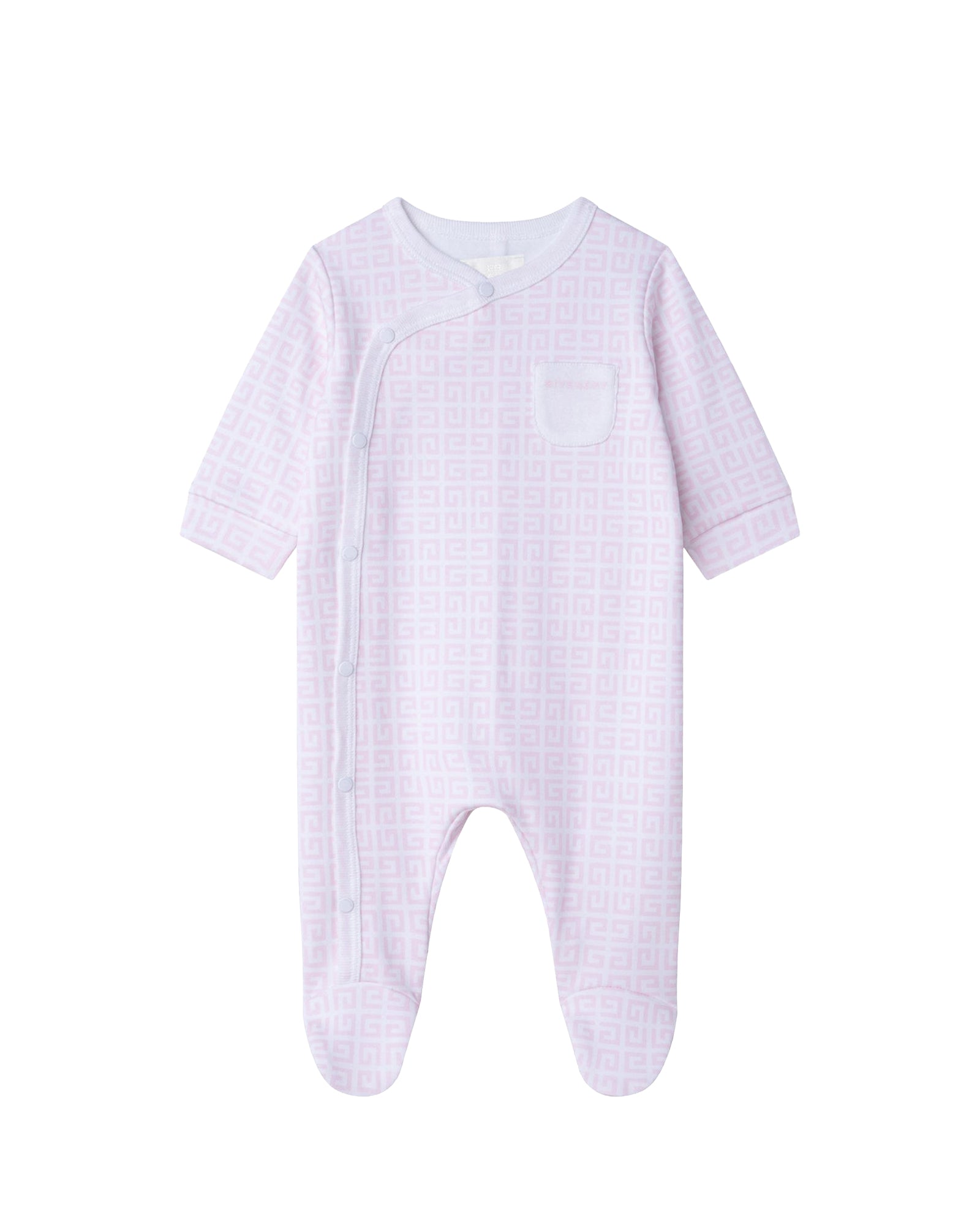 Cotton pyjamas with press stud fastening - Marshmallow