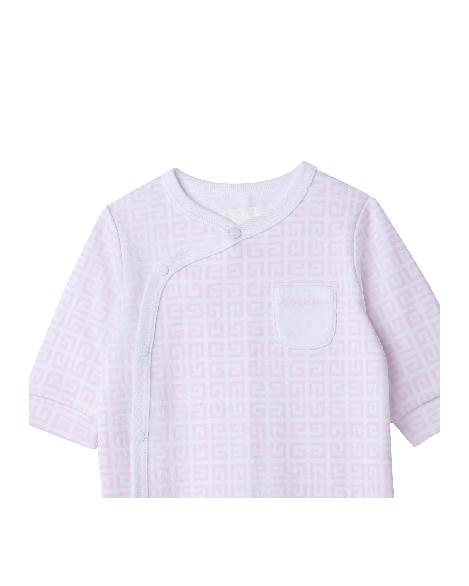 Cotton pyjamas with press stud fastening - Marshmallow