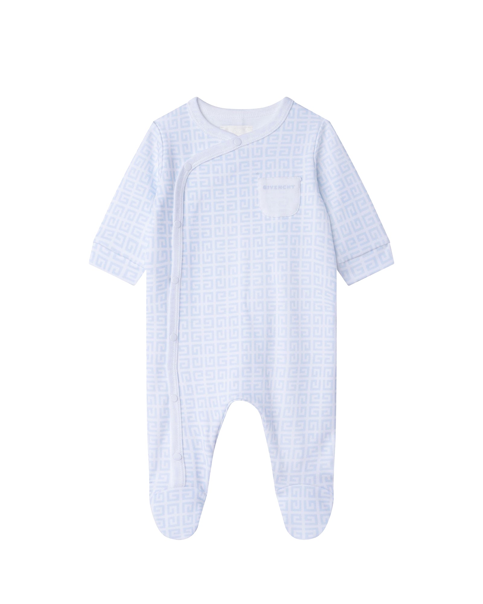 Cotton pyjamas with press stud fastening - Ciel