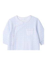 Cotton pyjamas with press stud fastening - Ciel
