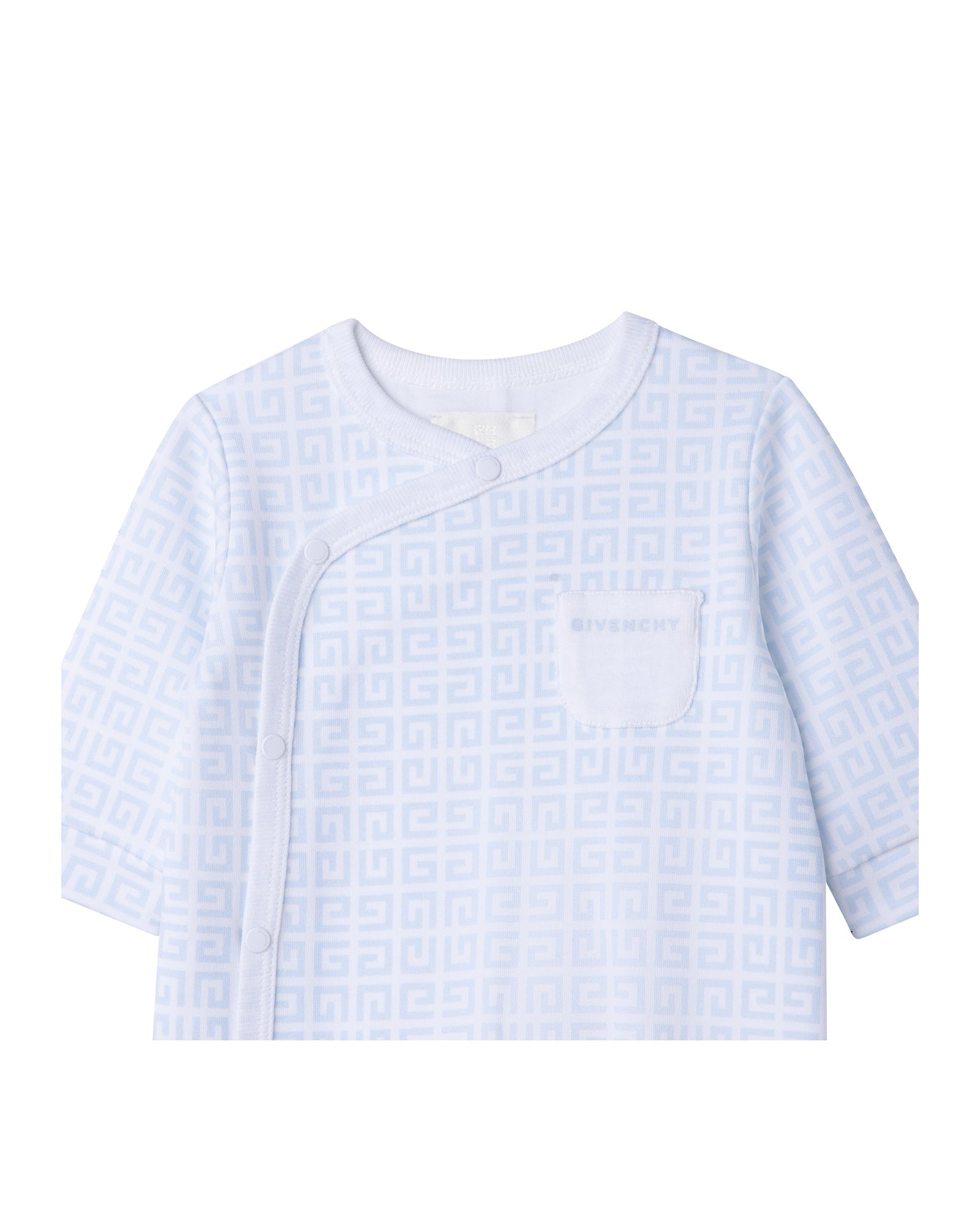 Cotton pyjamas with press stud fastening - Ciel