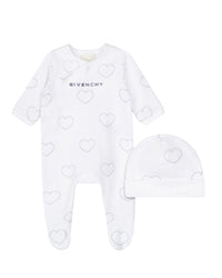 Ensemble pyjama et bonnet - Blanc