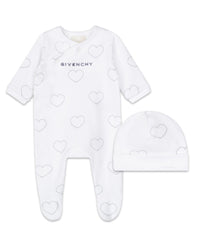 Ensemble pyjama et bonnet - Blanc