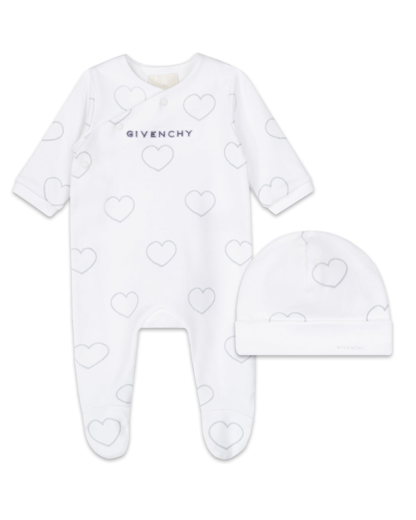 Ensemble pyjama et bonnet - Blanc