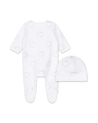 Ensemble pyjama & bonnet - Blanc