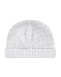 Ensemble pyjama et bonnet en velours éponge - Blanc