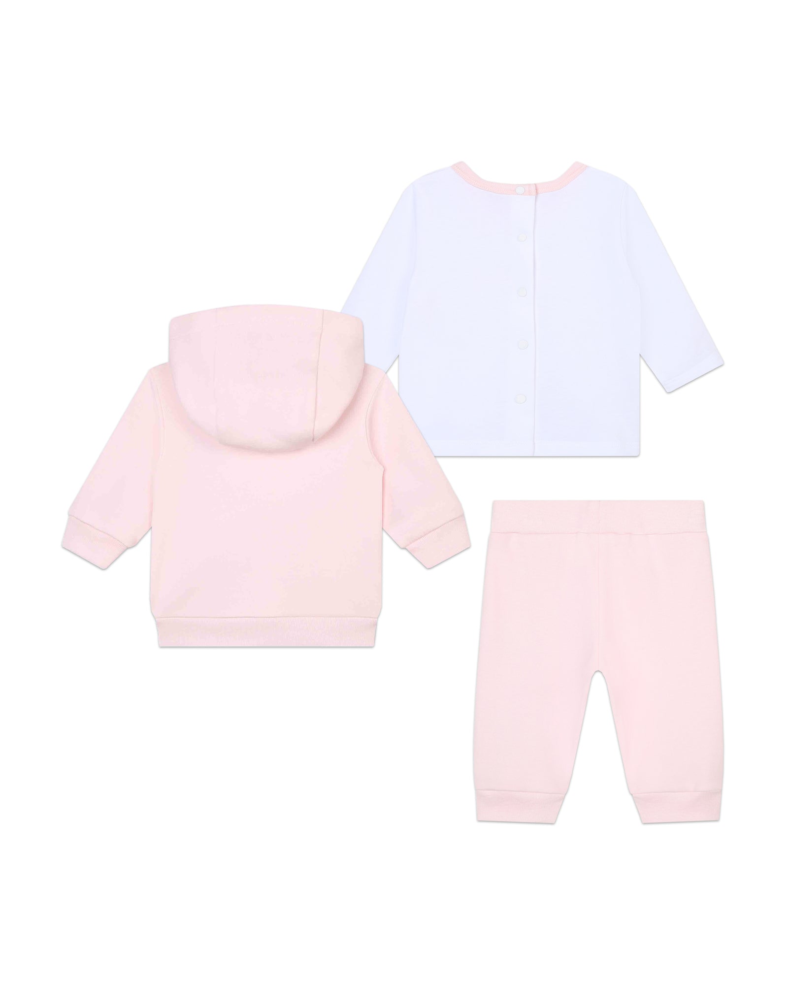 Ensemble t-shirt pantalon et cardigan en coton - Marshmallow