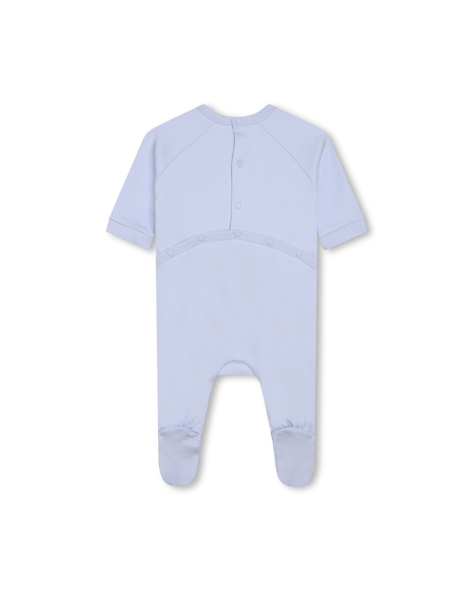 Ensemble pyjama bavoir et bonnet en coton - Ciel