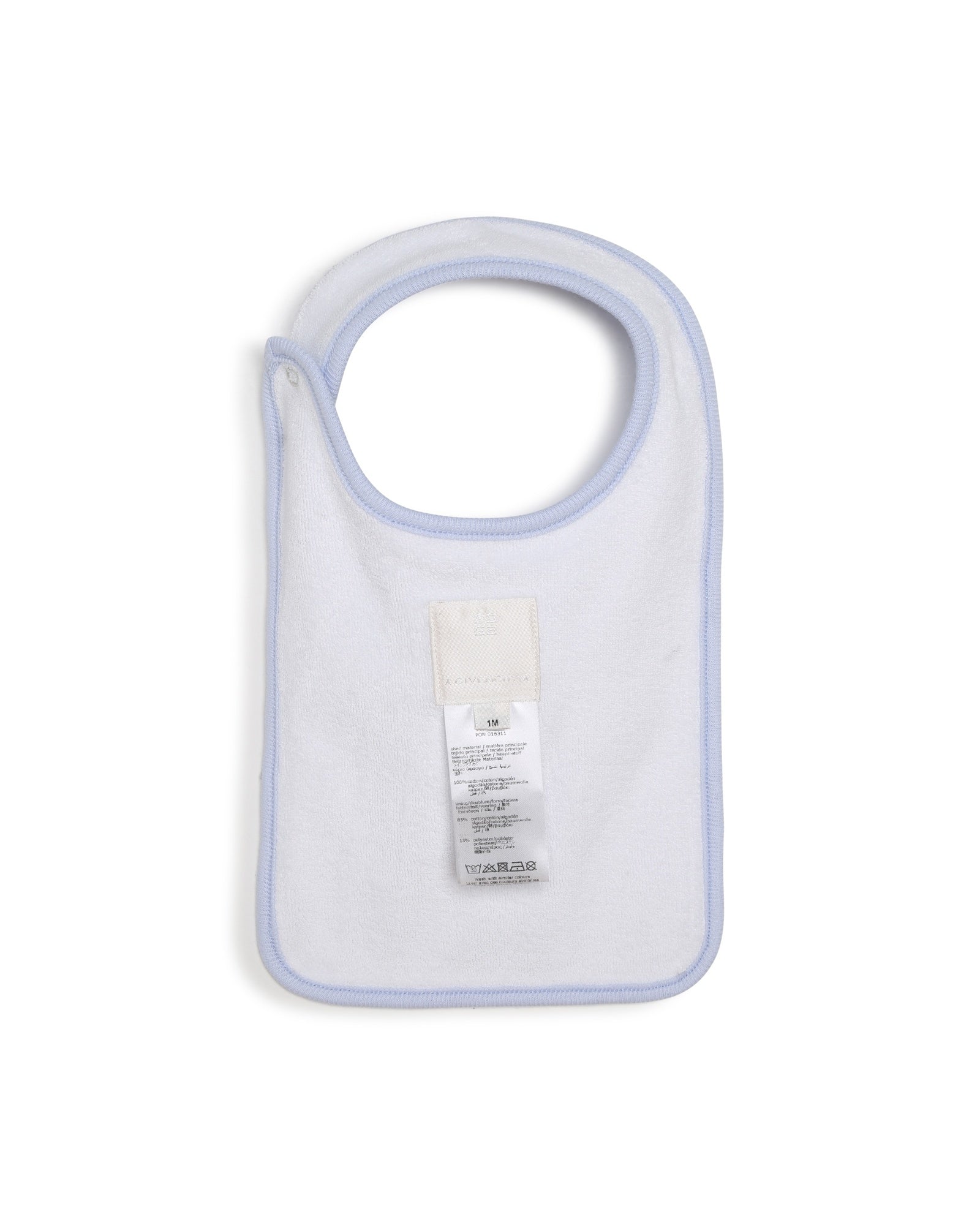 Ensemble pyjama bavoir et bonnet en coton - Ciel