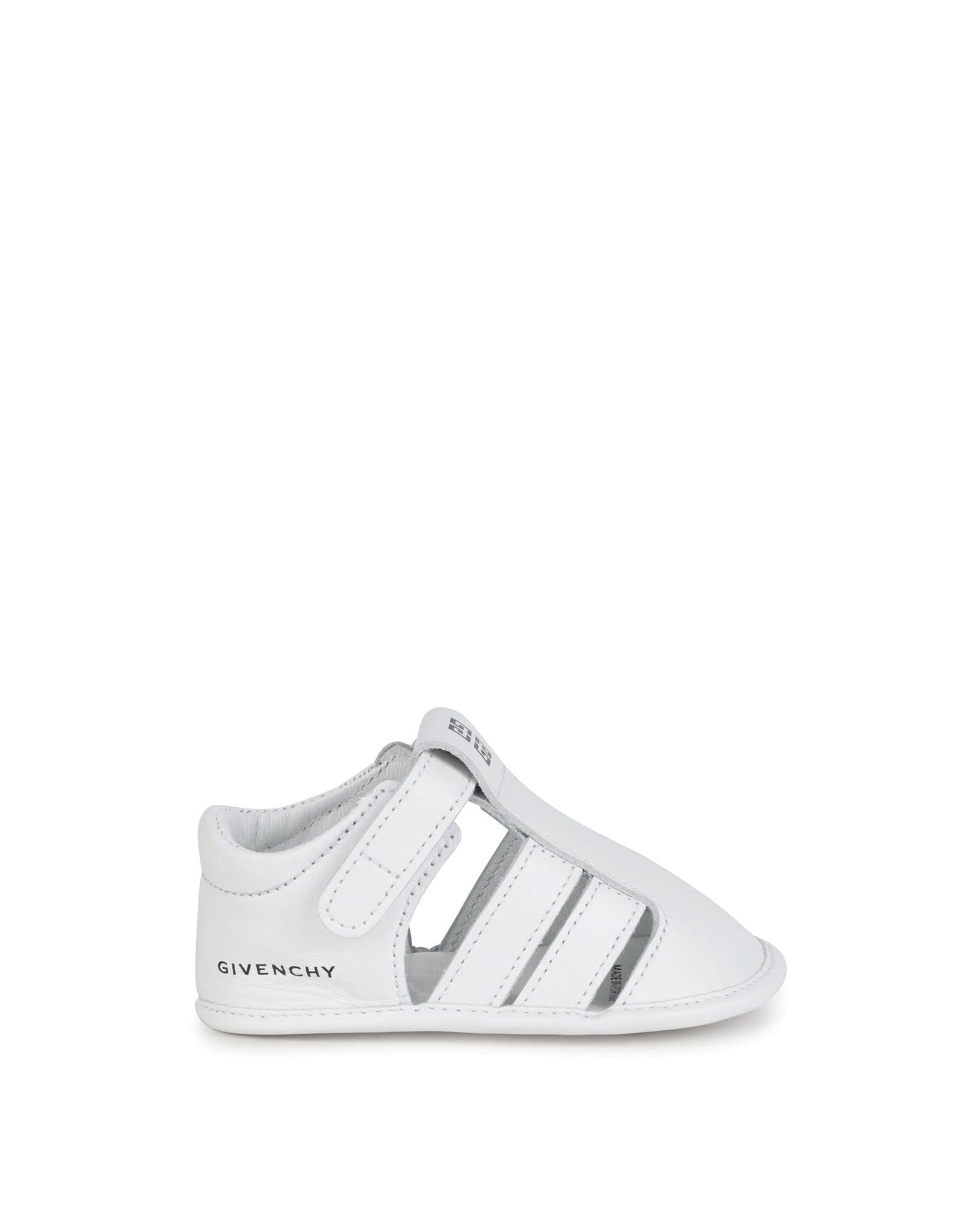 Chaussons ouvert avec brides en cuir de vache - Blanc