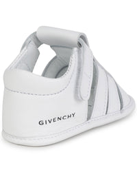 Chaussons ouvert avec brides en cuir de vache - Blanc