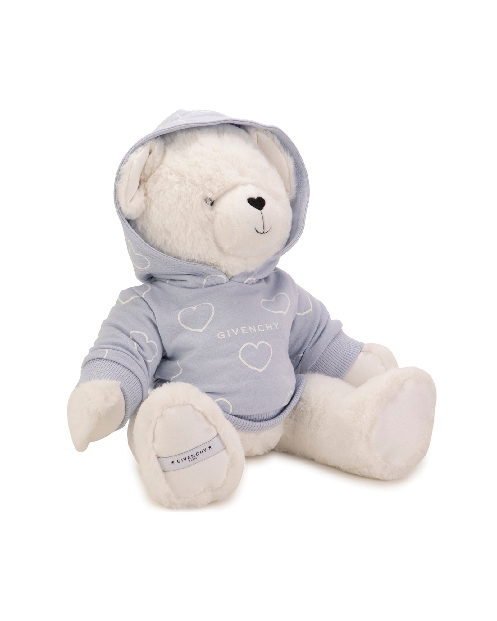 Doudou avec sweat capuche en molleton - Ciel