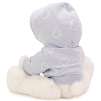 Doudou avec sweat capuche en molleton - Ciel