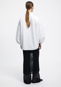 Chemise Haley oversize à manches bouffantes - White