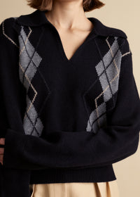 Pull Hana en cachemire - Black & Smoke