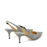 Slingbacks Harper 65 en étoffe pailletée à imprimé - Silver