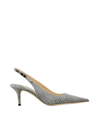 Slingbacks Harper 65 en étoffe pailletée à imprimé - Silver