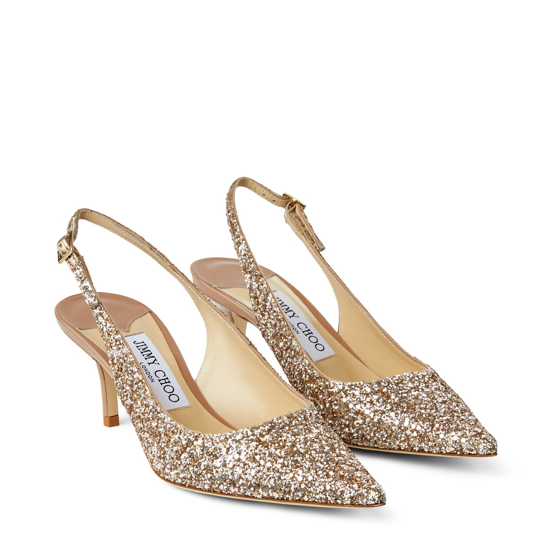 Slingbacks Harper 65 à paillettes épaisses - Ballet Pink & Ballet Pink