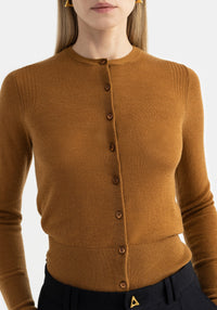 Cardigan Harper ajusté en cachemire - Camel