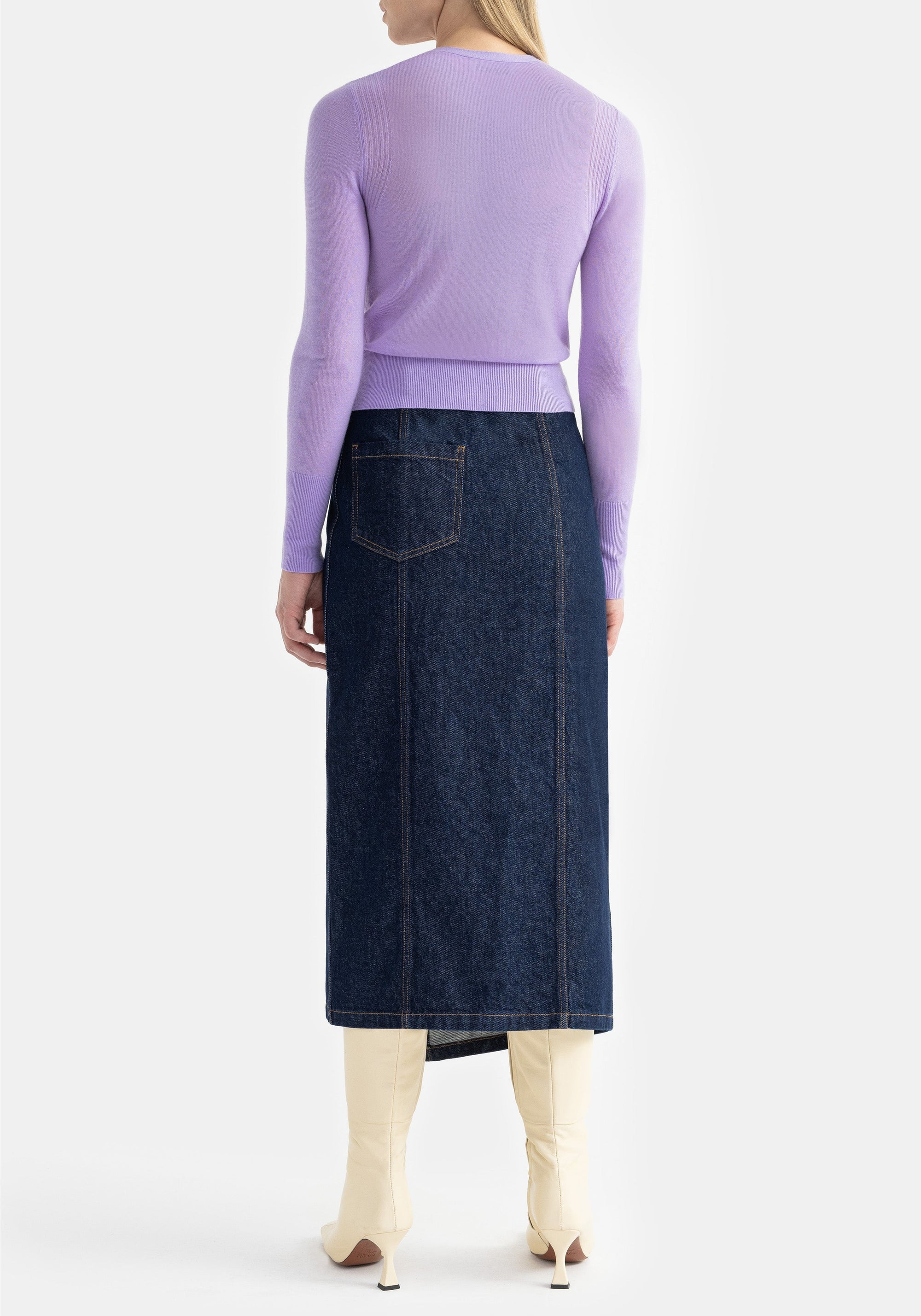 Cardigan Harper ajusté en cachemire - Lilac