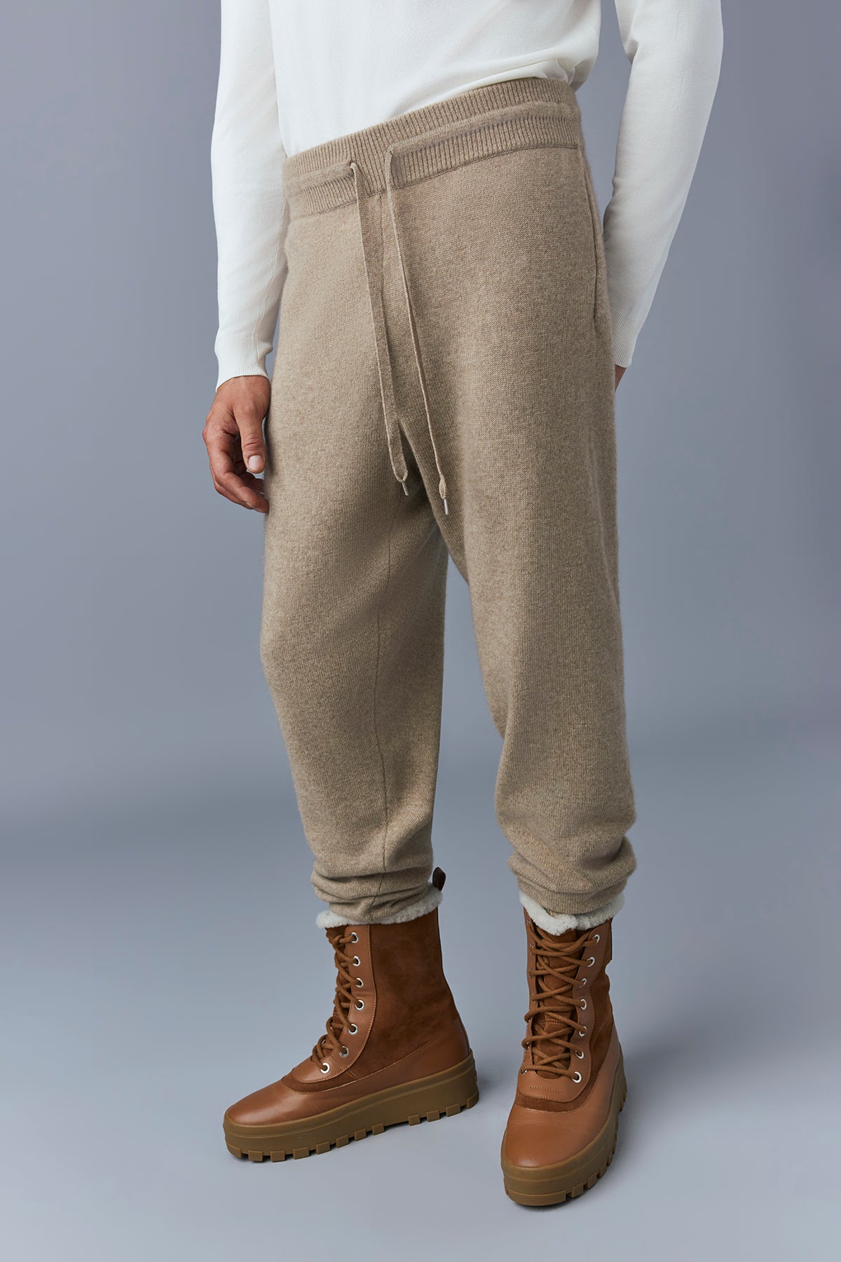 Pantalon de jogging Harrison en laine - Light Camel