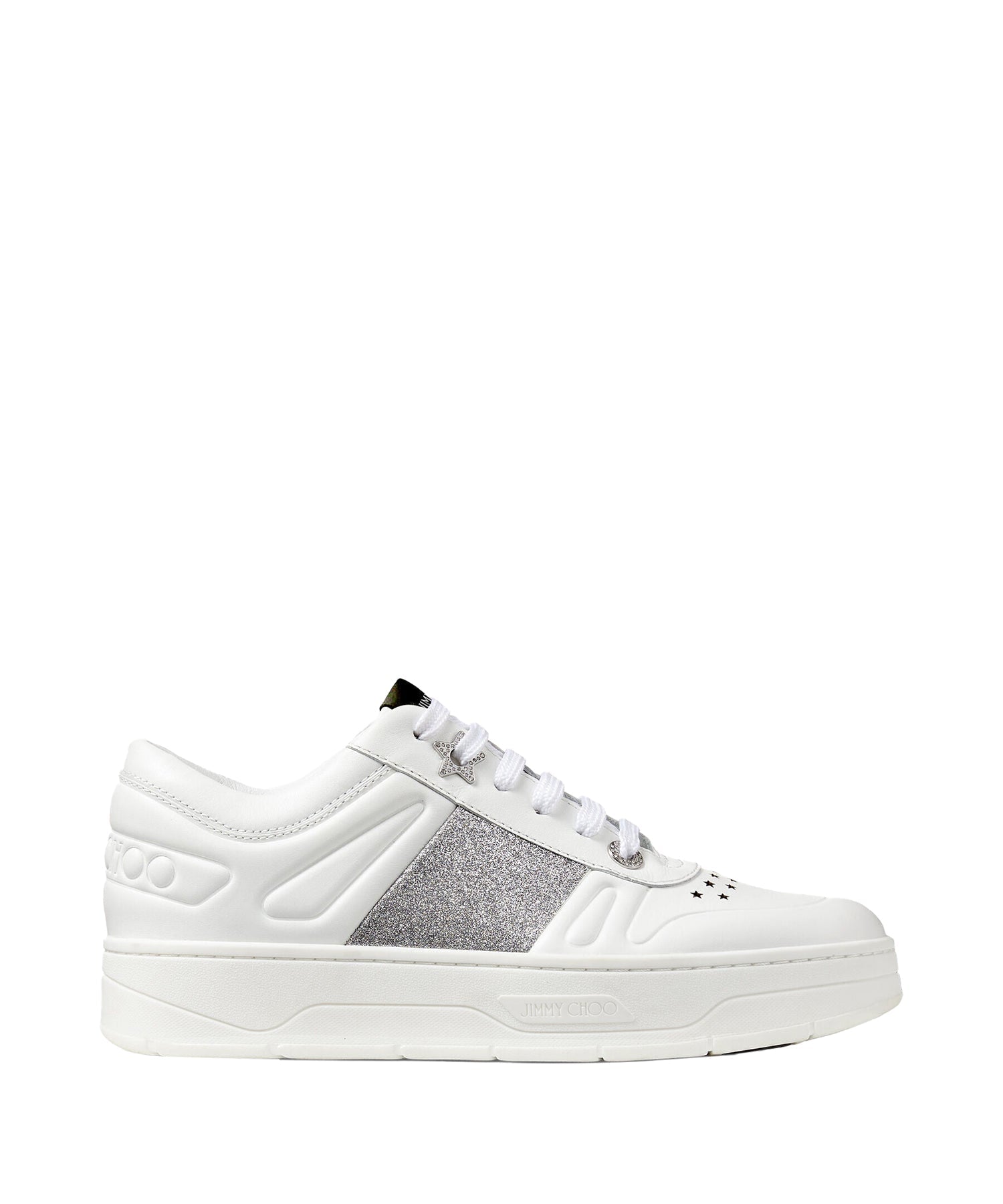 Sneakers Hawaii en cuir - White & Silver