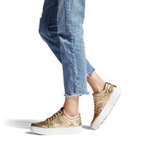 Sneakers Hawaii en cuir - Gold