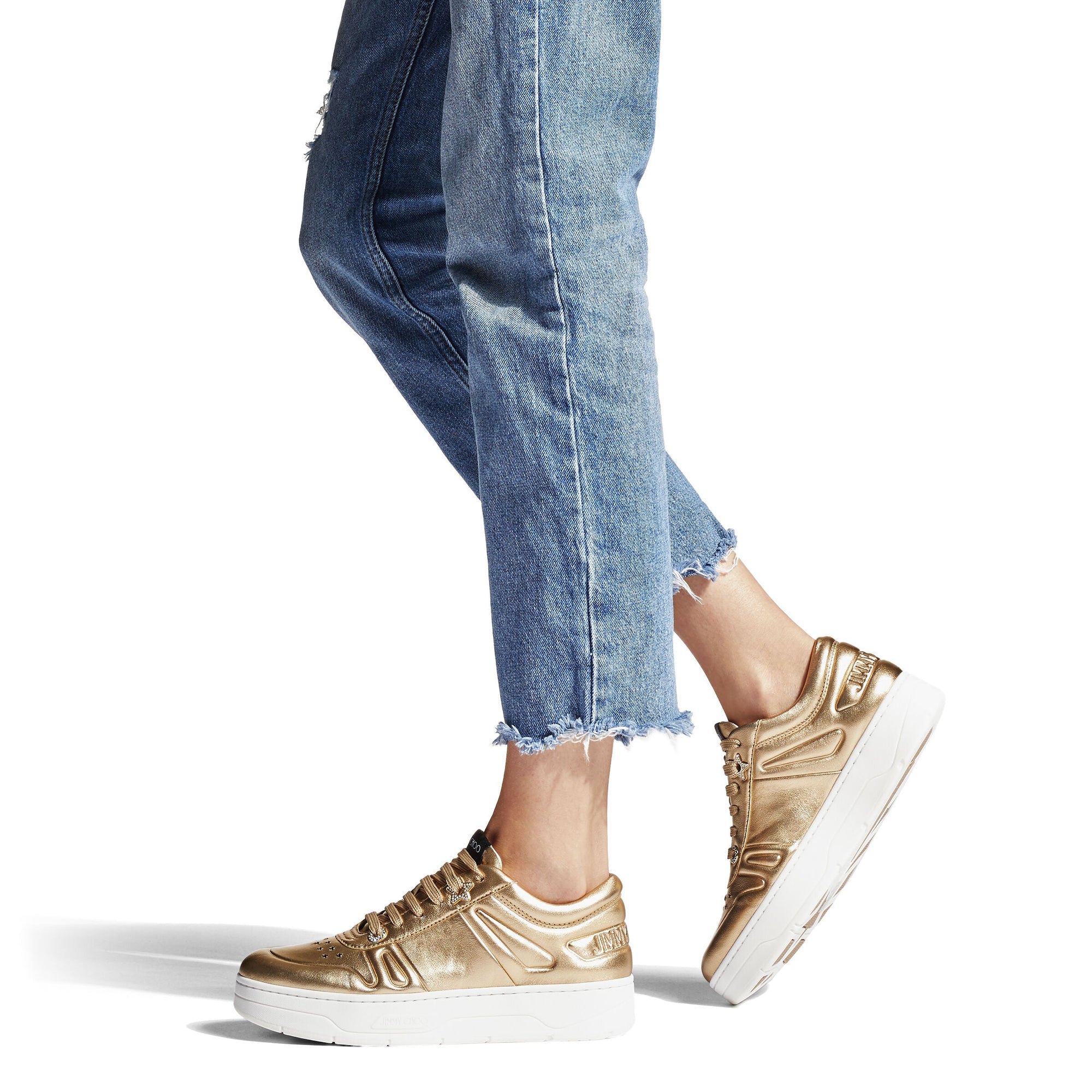 Sneakers Hawaii en cuir - Gold