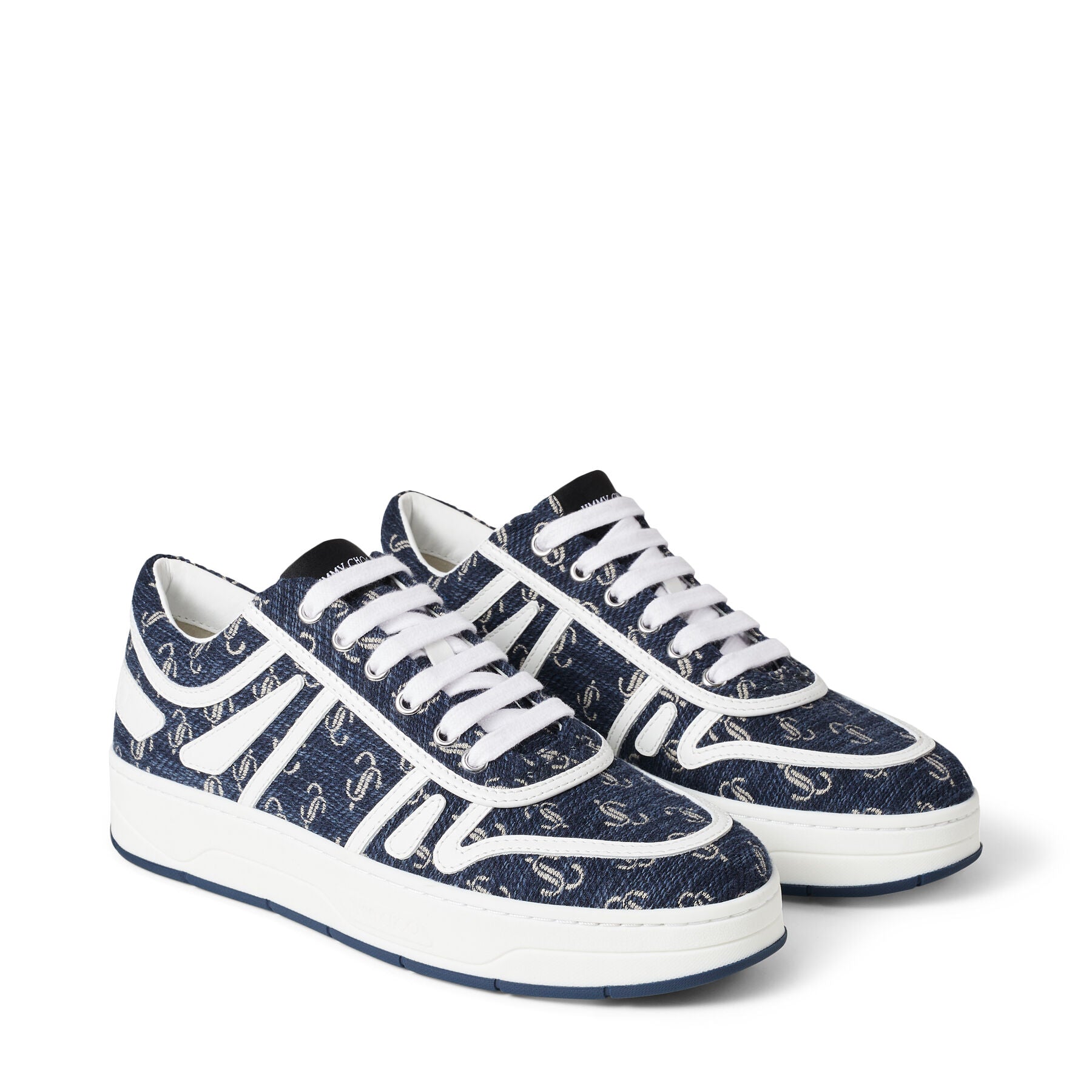 Sneakers Hawaii en jacquard et cuir de veau - Navy & Optical White