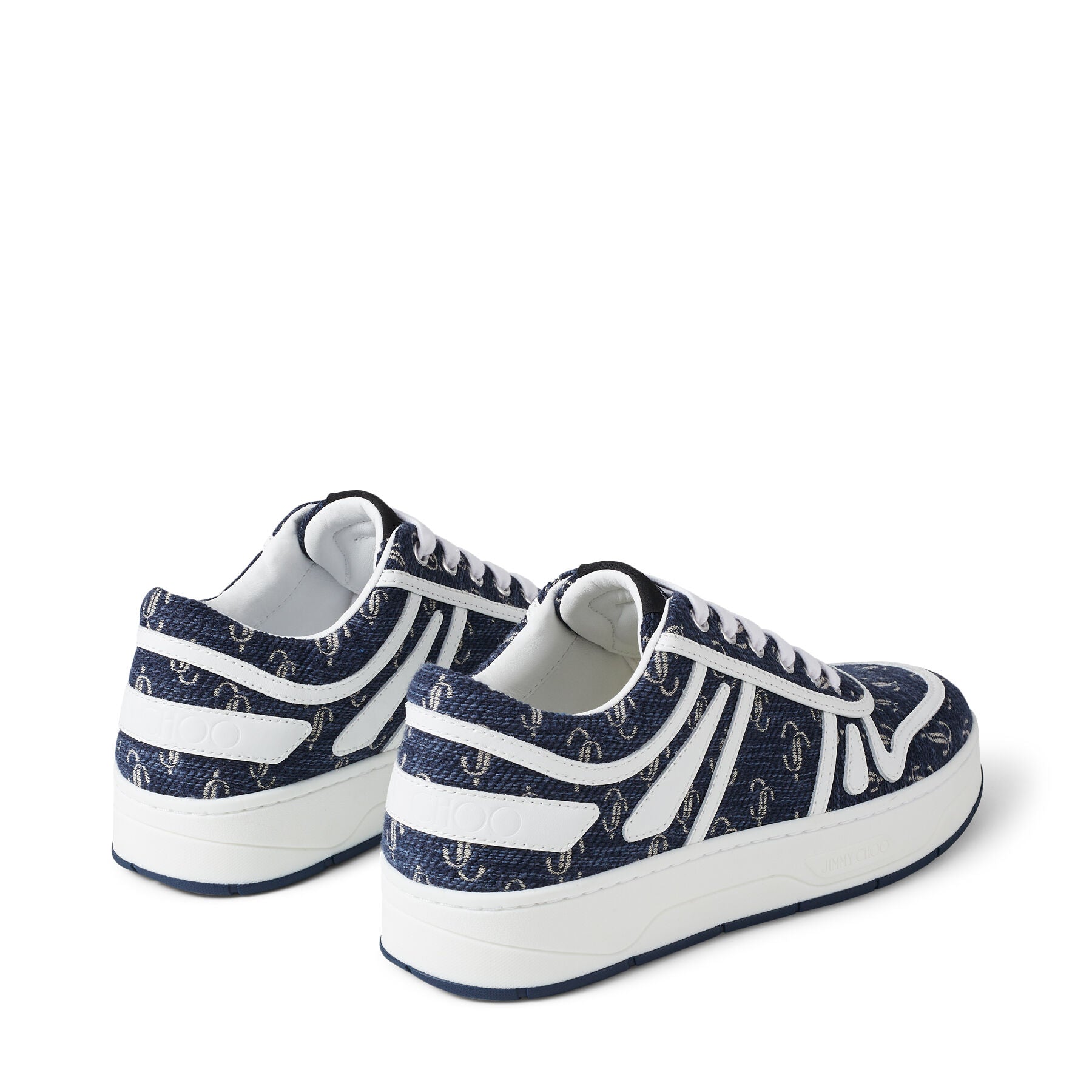 Sneakers Hawaii en jacquard et cuir de veau - Navy & Optical White