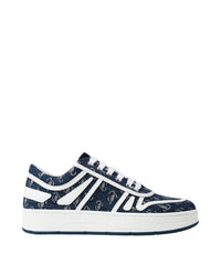 Sneakers Hawaii en jacquard et cuir de veau - Navy & Optical White