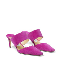 Mules Hawke 65 en daim magenta - Magenta