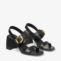 Sandales Hawke 70 en cuir - Black & Gold