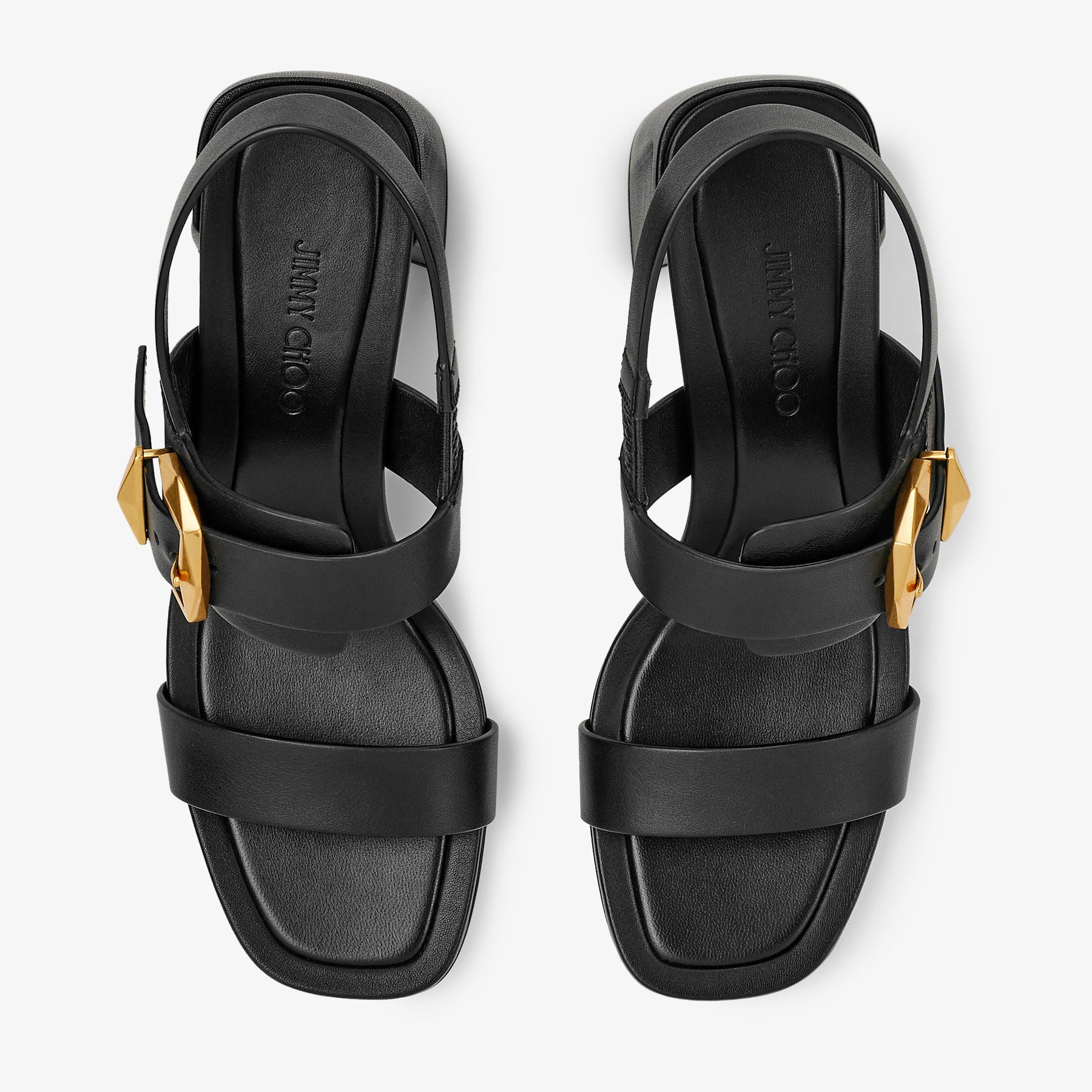 Sandales Hawke 70 en cuir - Black & Gold