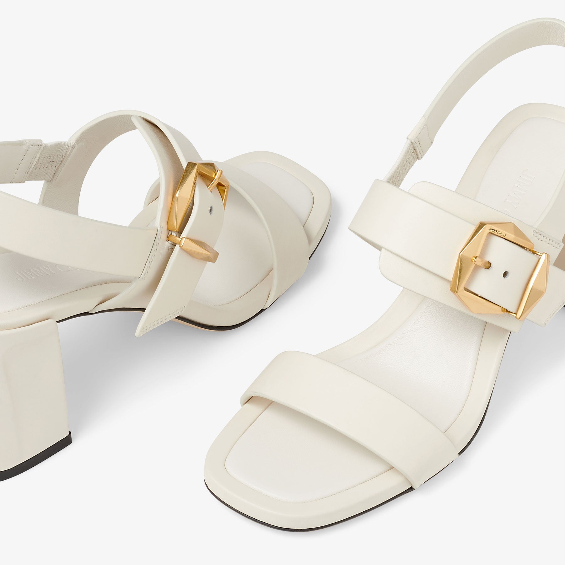 Sandales Hawke 70 en cuir - Latte & Gold