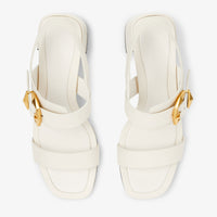 Sandales Hawke 70 en cuir - Latte & Gold