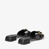 Sandales Hawke plates 20 en cuir - Black & Gold