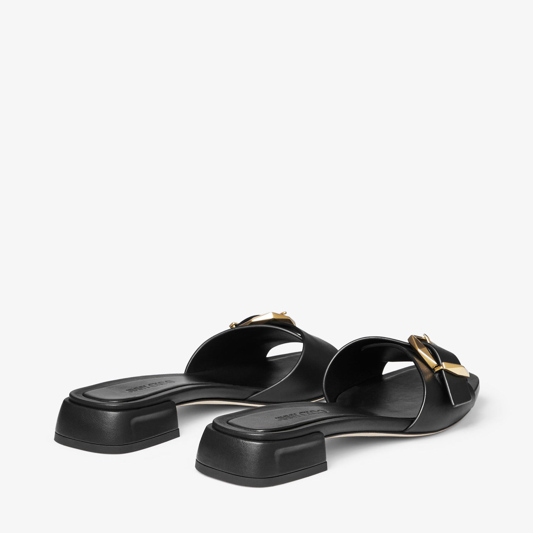 Sandales Hawke plates 20 en cuir - Black & Gold