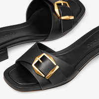 Sandales Hawke plates 20 en cuir - Black & Gold